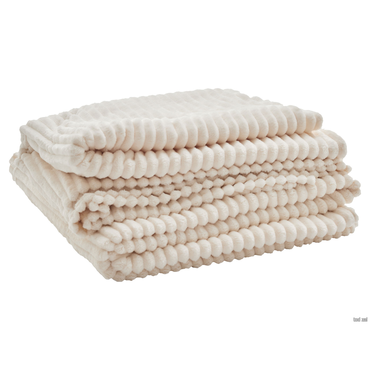 Покрывало Ми Текстиль Августа Молочный, велсофт Молочный, велсофт