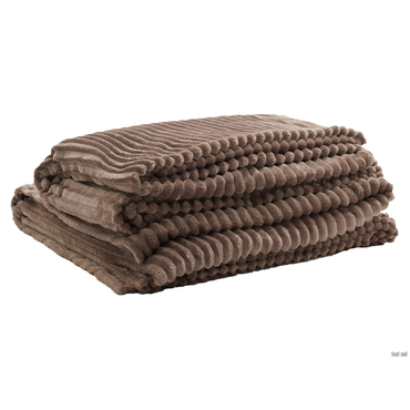 Плед Ми Текстиль Винченцо Какао, велсофт 200х220 см