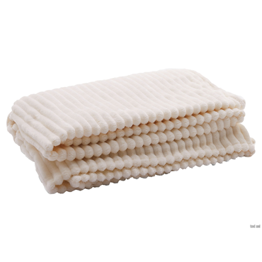 Плед Ми Текстиль Винченцо Молочный, велсофт 150х200 см