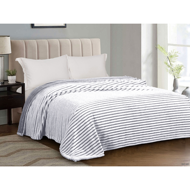 Плед Ми Текстиль Винченцо Шиншилла, велсофт 150х200 см