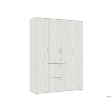 Распашной шкаф Стендмебель Нельсон 3 Дуб Крафт белый Дуб Крафт белый