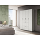 Распашной шкаф Стендмебель Нельсон 3 Дуб Крафт белый Дуб Крафт белый