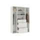 Распашной шкаф Стендмебель Нельсон 3 Дуб Крафт белый Дуб Крафт белый