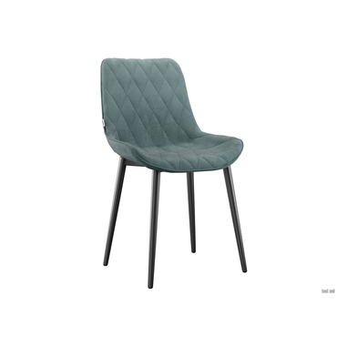 Стул todzal Джеймс Серо-зеленый, микровелюр / Черный, металл Серо-зеленый, микровелюр / Черный, металл