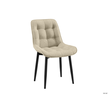 Стул todzal Кристер Бежевый, микровелюр / Черный, металл 1 шт.