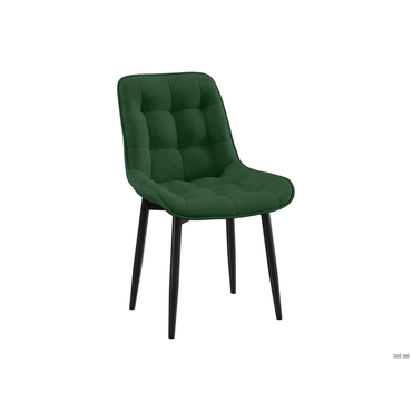 Стул todzal Кристер Зеленый, микровелюр / Черный, металл 1 шт.