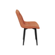 Стул todzal Кристер Оранжевый, микровелюр / Черный, металл 1 шт.