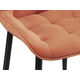 Стул todzal Кристер Оранжевый, микровелюр / Черный, металл 1 шт.