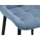 Стул todzal Кристер Сине-голубой, микровелюр / Черный, металл 1 шт.