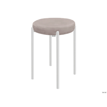 Табурет todzal Джерен Слоновая кость, велюр / Белый, металл Слоновая кость, велюр / Белый, металл