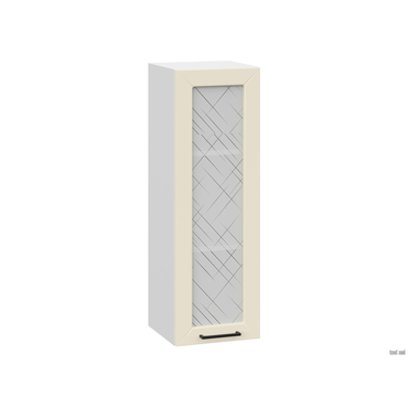 Кухонный модуль СВ-Мебель Сектор Белый / Магнолия со стеклом 30 см