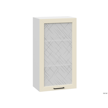 Кухонный модуль СВ-Мебель Сектор Белый / Магнолия со стеклом 50 см