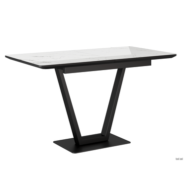 Кухонный стол todzal Декер Мрамор белый / Черный, металл Мрамор белый / Черный, металл