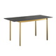 Кухонный стол todzal Марс Черно-золотой мрамор / Золотой, металл Стекло