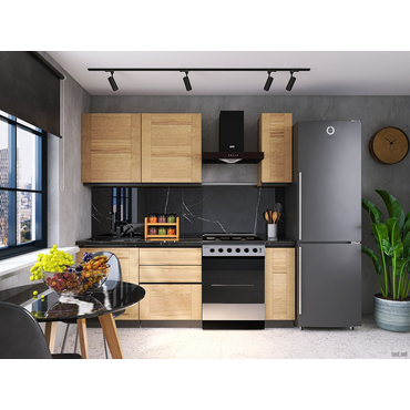 Кухонный гарнитур СБК Сити 150 см Белый / Дуб Галифакс Белый / Дуб Галифакс