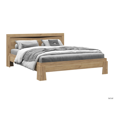 Двуспальная кровать Стендмебель Паола Дуб Крафт золотой Анатомическое 160х200 см