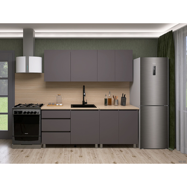 Кухонный гарнитур СВ-Мебель Денвер Серый / Дуб Сонома Серый / Дуб Сонома