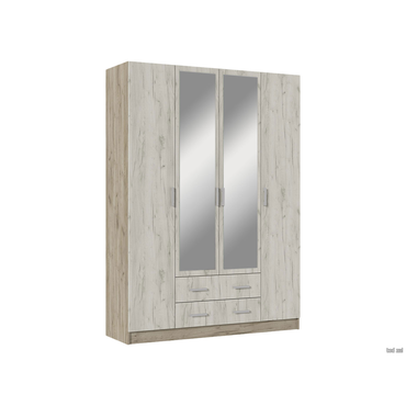 Распашной шкаф Стендмебель Феста Дуб Крафт серый / Дуб Крафт белый Дуб Крафт серый / Дуб Крафт белый