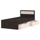 Двуспальная кровать Стендмебель Феста Венге / Дуб Белфорт С ящиками 90х200 см