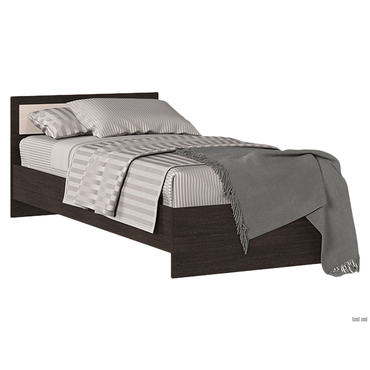 Двуспальная кровать Стендмебель Феста Венге / Дуб Белфорт Без ящиков 90х200 см