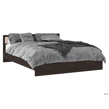 Двуспальная кровать Стендмебель Феста Венге / Дуб Белфорт Без ящиков 160х200 см