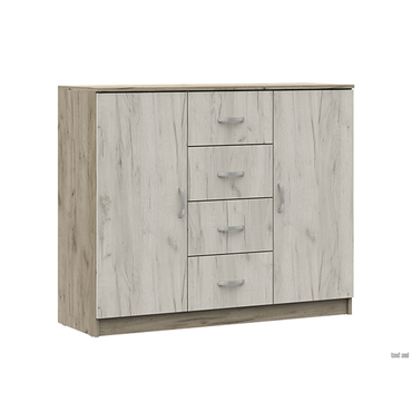 Комод Стендмебель Бриз Дуб Крафт серый / Дуб Крафт белый Дуб Крафт серый / Дуб Крафт белый