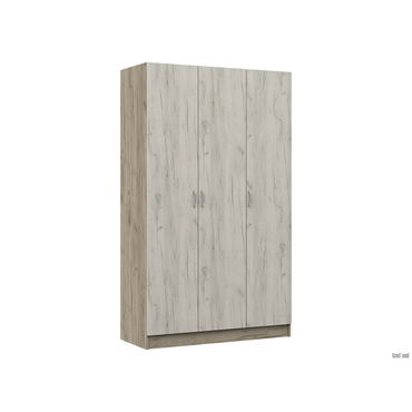 Распашной шкаф Стендмебель Бриз Дуб Крафт серый / Дуб Крафт белый Без зеркала