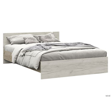 Двуспальная кровать Стендмебель Бриз Дуб Крафт серый / Дуб Крафт белый 140х200 см
