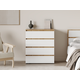 Комод todzal Ирэн Белый / Дуб Крафт золотой Белый / Дуб Крафт золотой