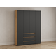 Распашной шкаф todzal Ирэн Дуб Крафт золотой / Графит серый Дуб Крафт золотой / Графит серый
