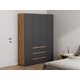 Распашной шкаф todzal Ирэн Дуб Крафт золотой / Графит серый Дуб Крафт золотой / Графит серый