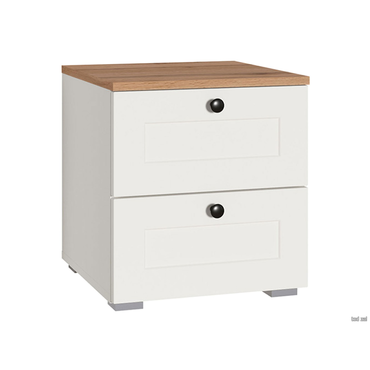 Прикроватная тумбочка Моби Остин 16.152 Белый / Дуб Крафт золотой Белый / Дуб Крафт золотой
