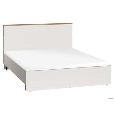 Двуспальная кровать Моби Остин Белый / Дуб Крафт золотой Белый / Дуб Крафт золотой 160х200 см