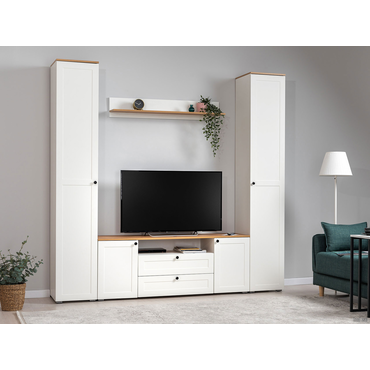 Гостиная Моби Остин Белый / Дуб Крафт золотой Белый / Дуб Крафт золотой