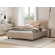 Двуспальная кровать todzal Рони Кремовый, велюр 120х200 см