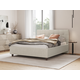 Двуспальная кровать todzal Рони Молочный, велюр 160х200 см