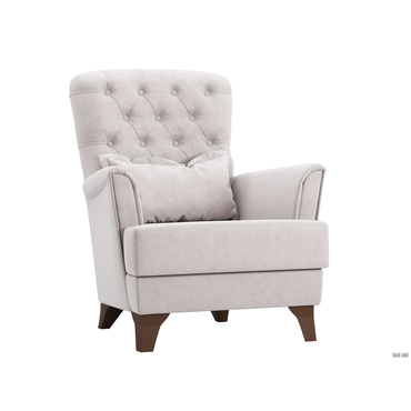 Кресло todzal Ирис Серый, велюр Пластик