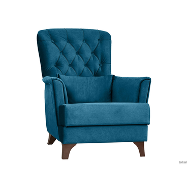 Кресло todzal Ирис Синий, велюр Пластик