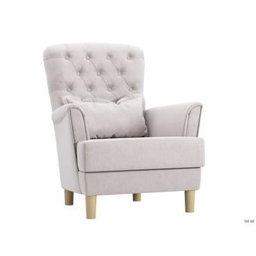 Кресло todzal Ирис Серый, велюр Дерево (массив)