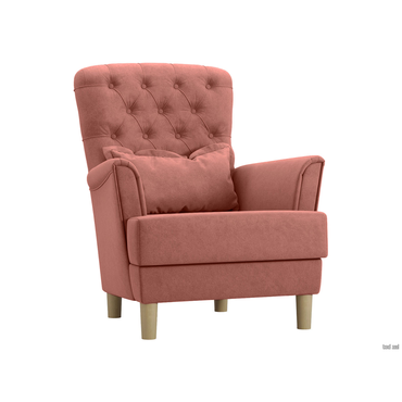 Кресло todzal Ирис Розовый, велюр Дерево (массив)