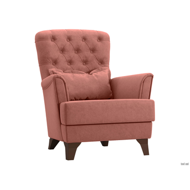 Кресло todzal Ирис Розовый, велюр Пластик