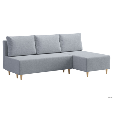 Угловой диван todzal Бэки Серебро, рогожка Универсальное