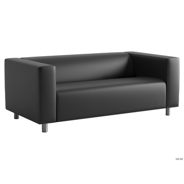 Прямой диван todzal Ниса Черный, экокожа Черный, экокожа