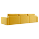 Прямой диван todzal Ланкастер Макси Желтый, велюр Желтый, велюр