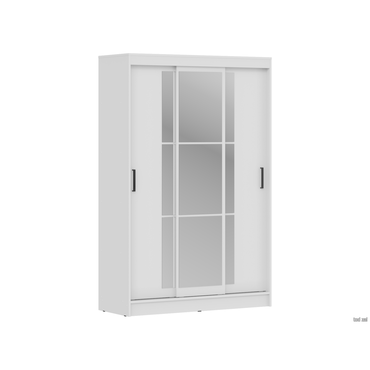 Шкаф-купе BTS Браво, Бруно, Тайм Белый / Зеркало Без антресольного шкафа