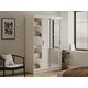 Шкаф-купе BTS Браво, Бруно, Тайм Белый / Зеркало Без антресольного шкафа