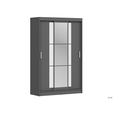 Шкаф-купе BTS Браво, Бруно, Тайм Графит / Зеркало Без антресольного шкафа