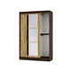 Шкаф-купе BTS Браво, Бруно, Тайм Венге / Дуб Крафт / Зеркало Без антресольного шкафа