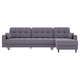 Угловой диван todzal Палермо Графит, шенилл Графит, шенилл