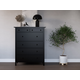 Комод Лузалес Кымор Черный, массив сосны
